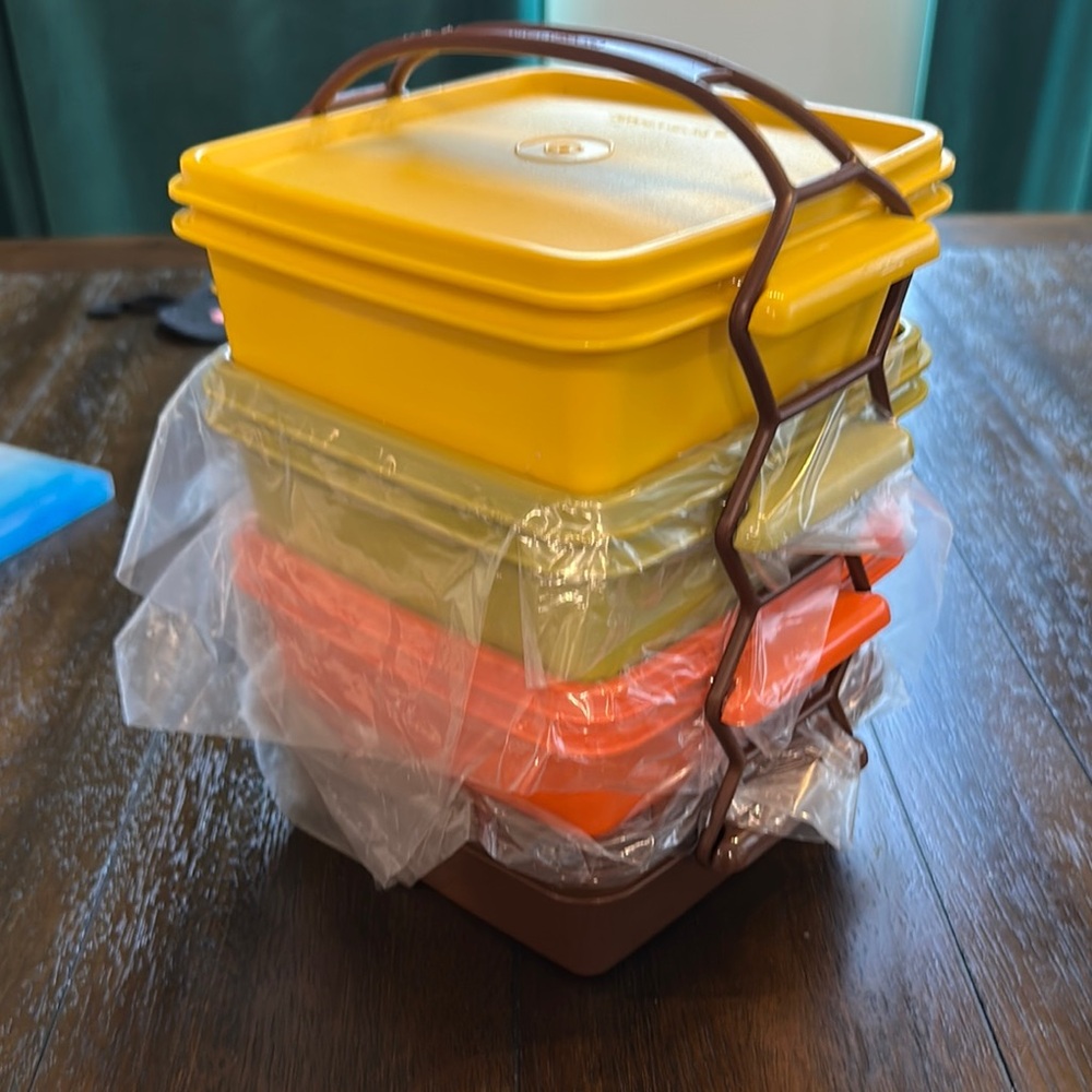 Tupperware stackable container set